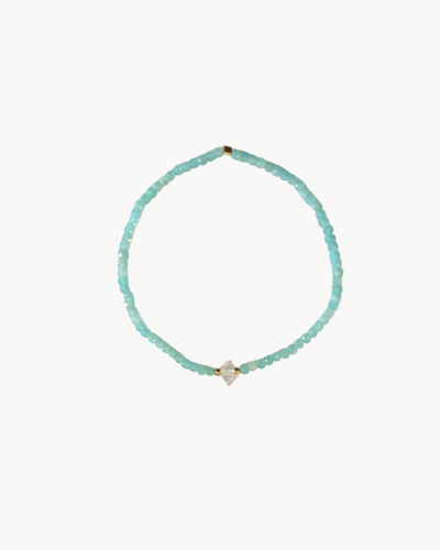 BEADED BRACELET IN AQUA