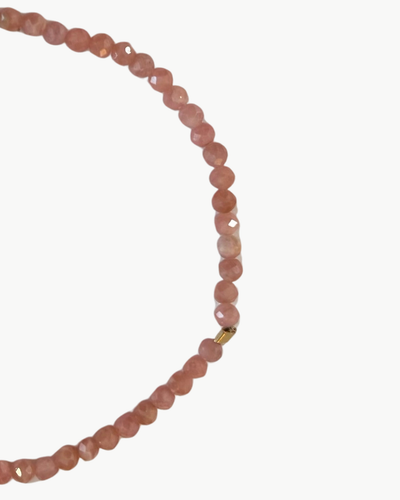 SKINNY SEMIPRECIOUS BRACELET IN BLUSH - Romi Boutique