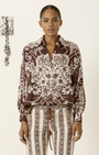 Alix of Bohemia EMERY AUBURN SPOKE SILK SHIRT at Romi Boutique