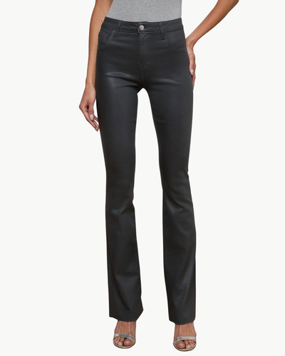 RUTH STRAIGHT-LEG JEAN IN DARK SLATE GREY COATED