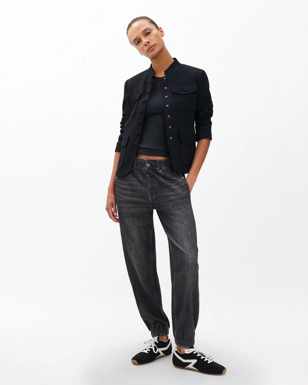 MIRAMAR TERRY JOGGER PANT IN FADED BLACK