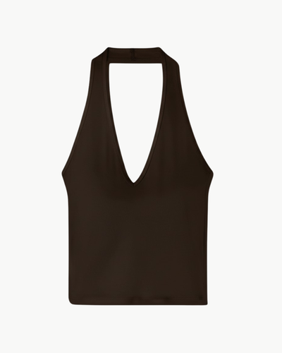BRITT HALTER TOP IN COCOA