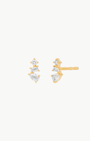 EF Collection Diamond Multifaceted Stud Earrings at Romi Boutique