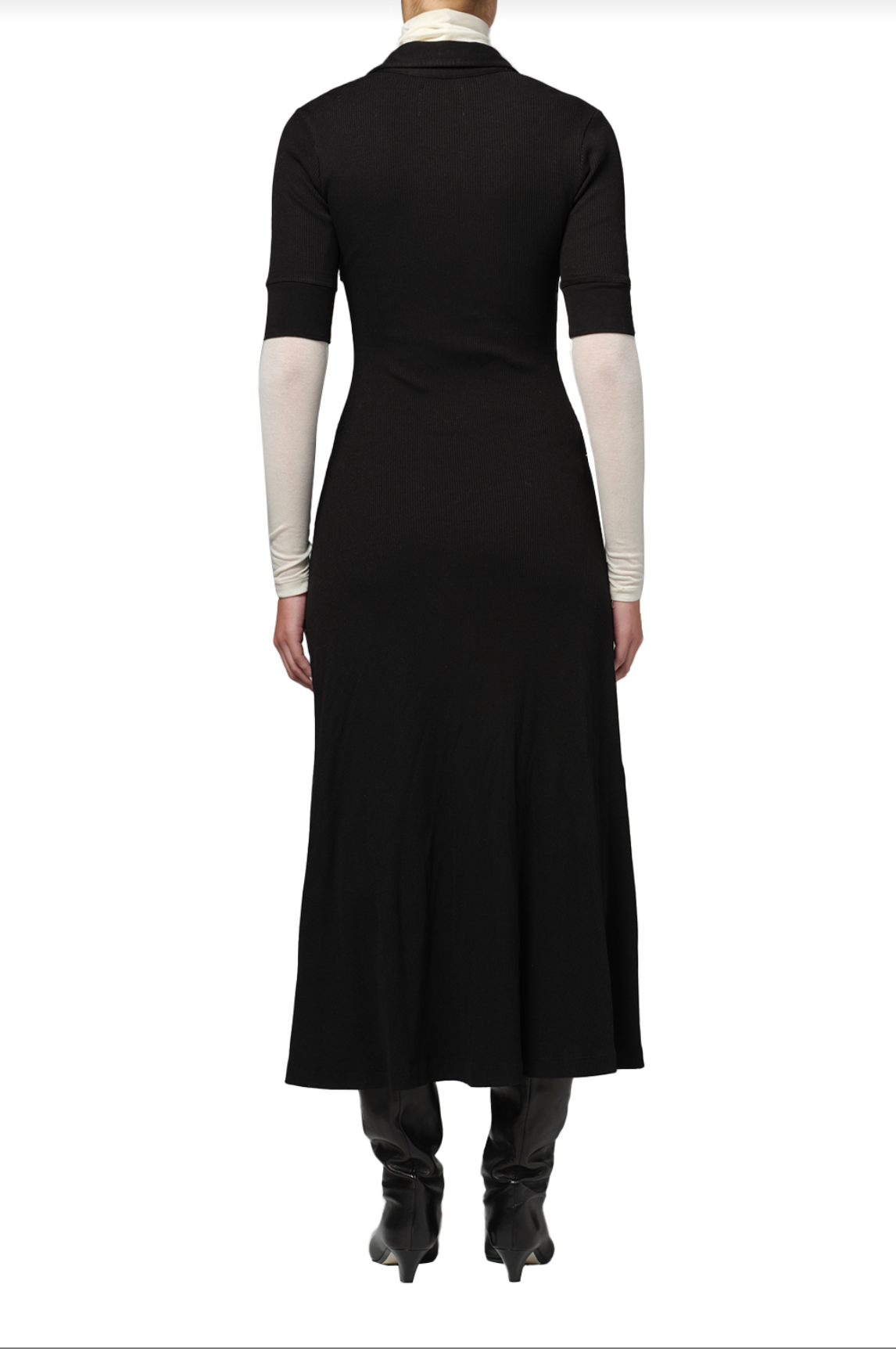 AMINA POLO DRESS IN BLACK