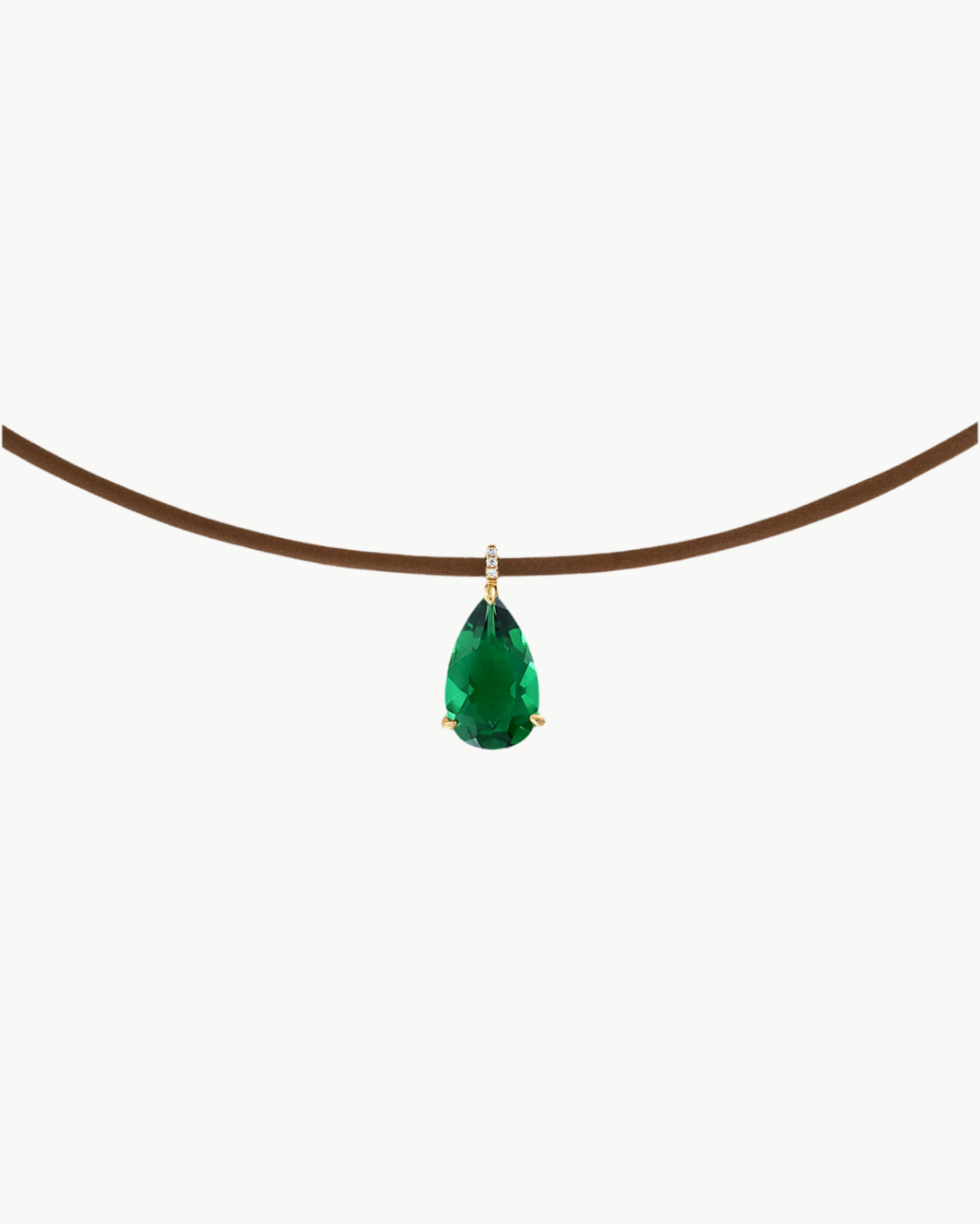 Alexa Leigh RESILIENCE NECKLACE IN GREEN/YELLOW GOLD at Romi Boutique