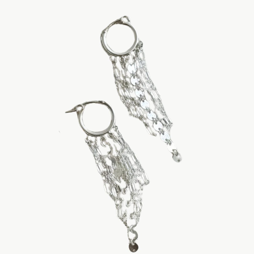 Maya Bauman FEATHER EARRINGS IN SILVER at Romi Boutique