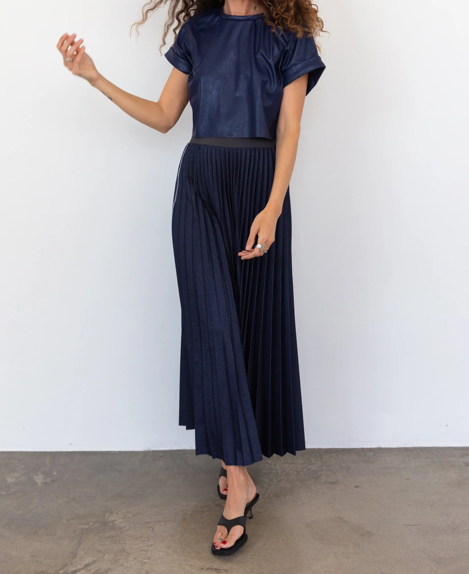Loyd/Ford DENIM DELUXE SKIRT HOLIDAY CUT at Romi Boutique