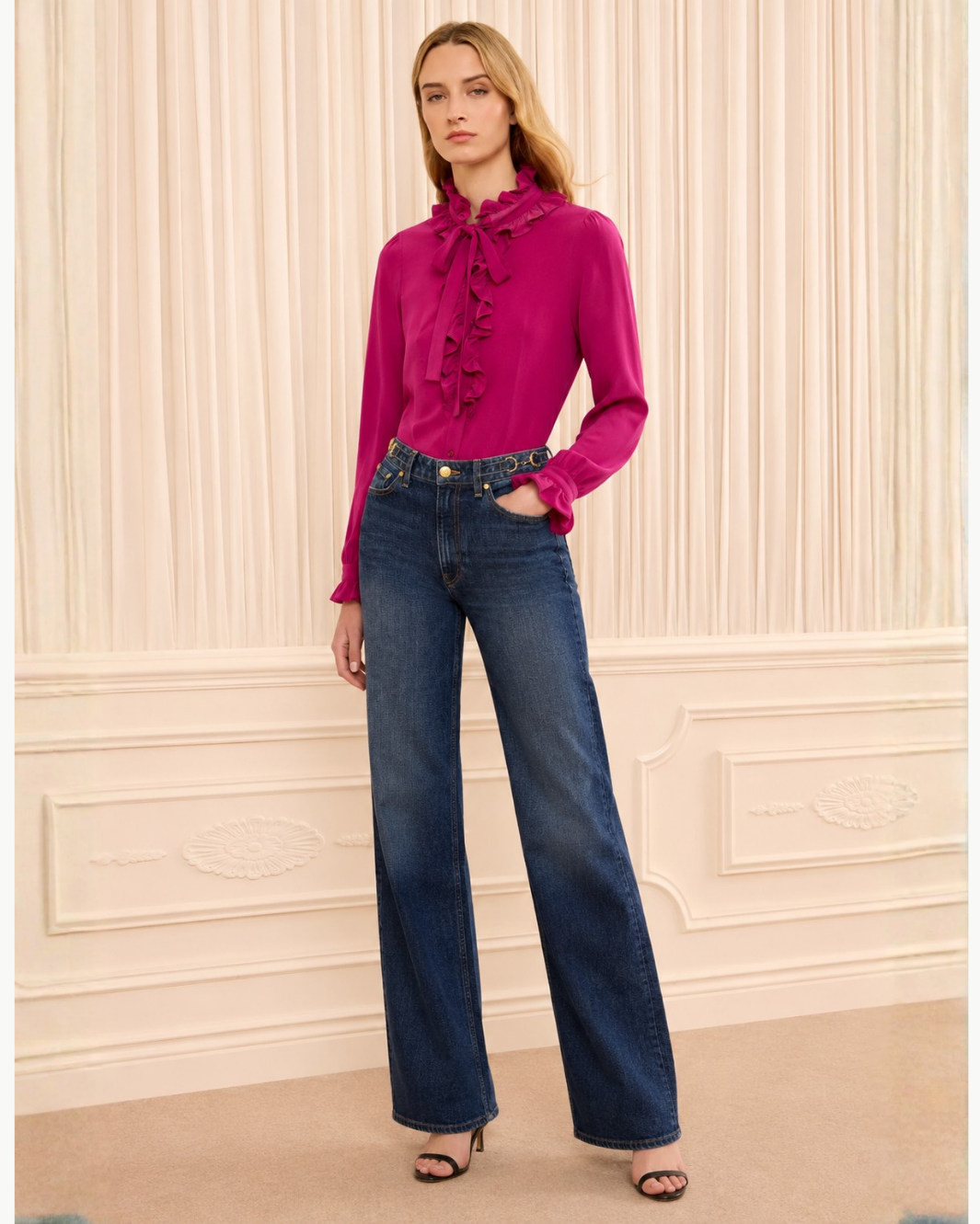 Catroux Long Sleeve Silk Blouse