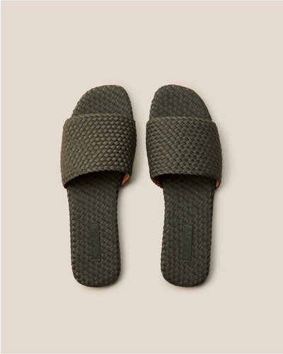 ST. BARTHS SLIDE IN OLIVE