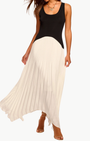Ramy Brook DAVINIA KNIT COMBO PLEATED MAXI DRESS at Romi Boutique