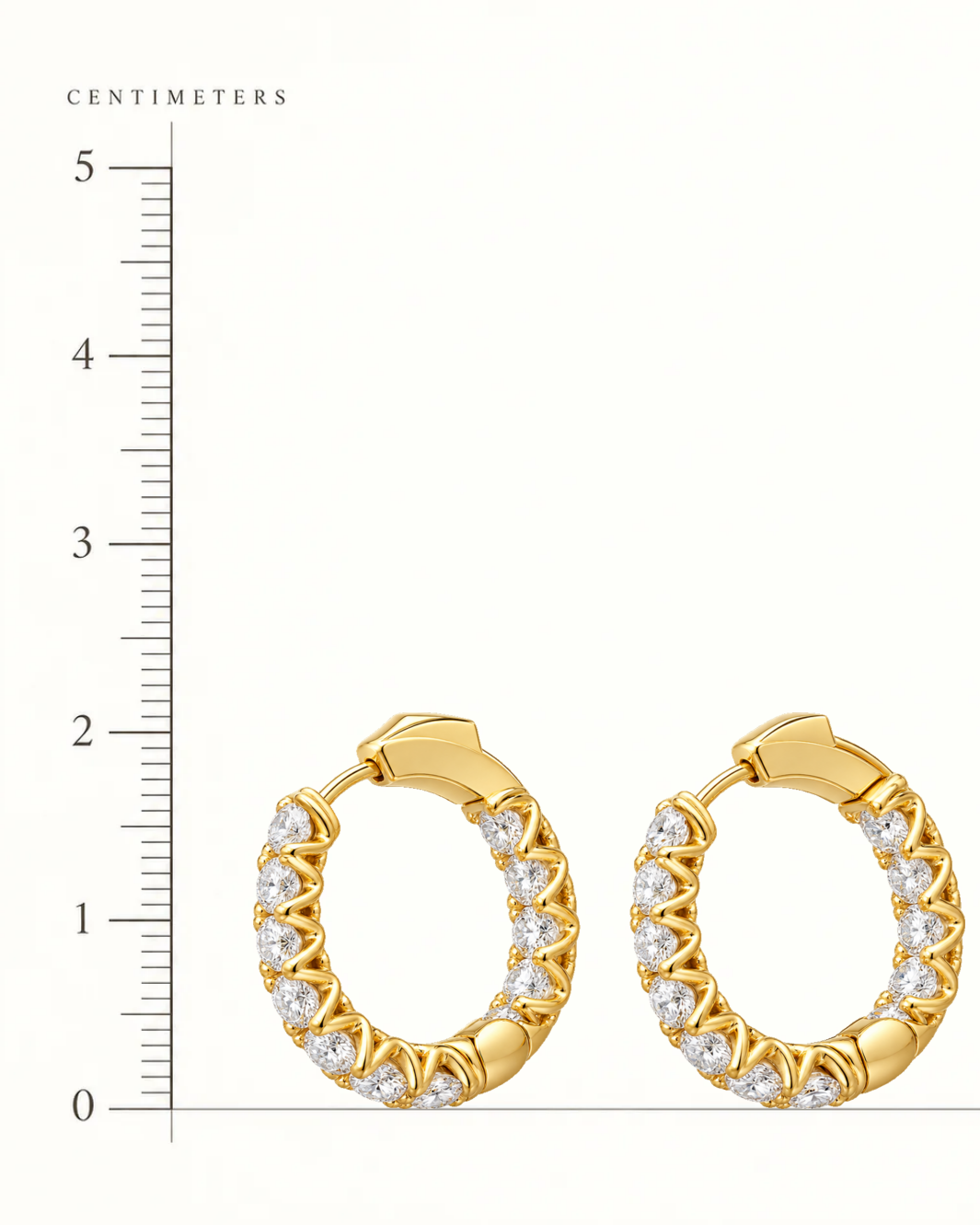 Classic Inside-Out Diamond Hoops - Medium