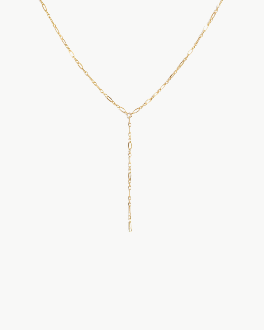 Romi KAMRYN LARIAT NECKLACE IN GOLD at Romi Boutique