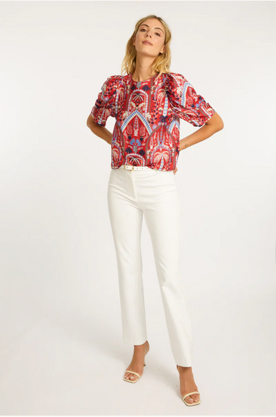 ROBINE TOP IN RUBY TROPICS - Romi Boutique