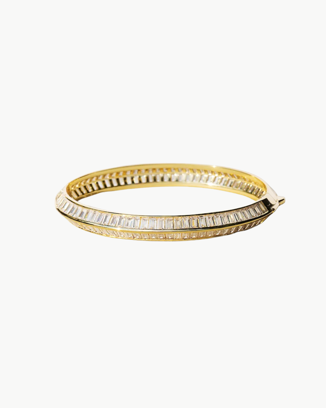 Native Gem RAZOR EDGE BANGLE IN GOLD at Romi Boutique