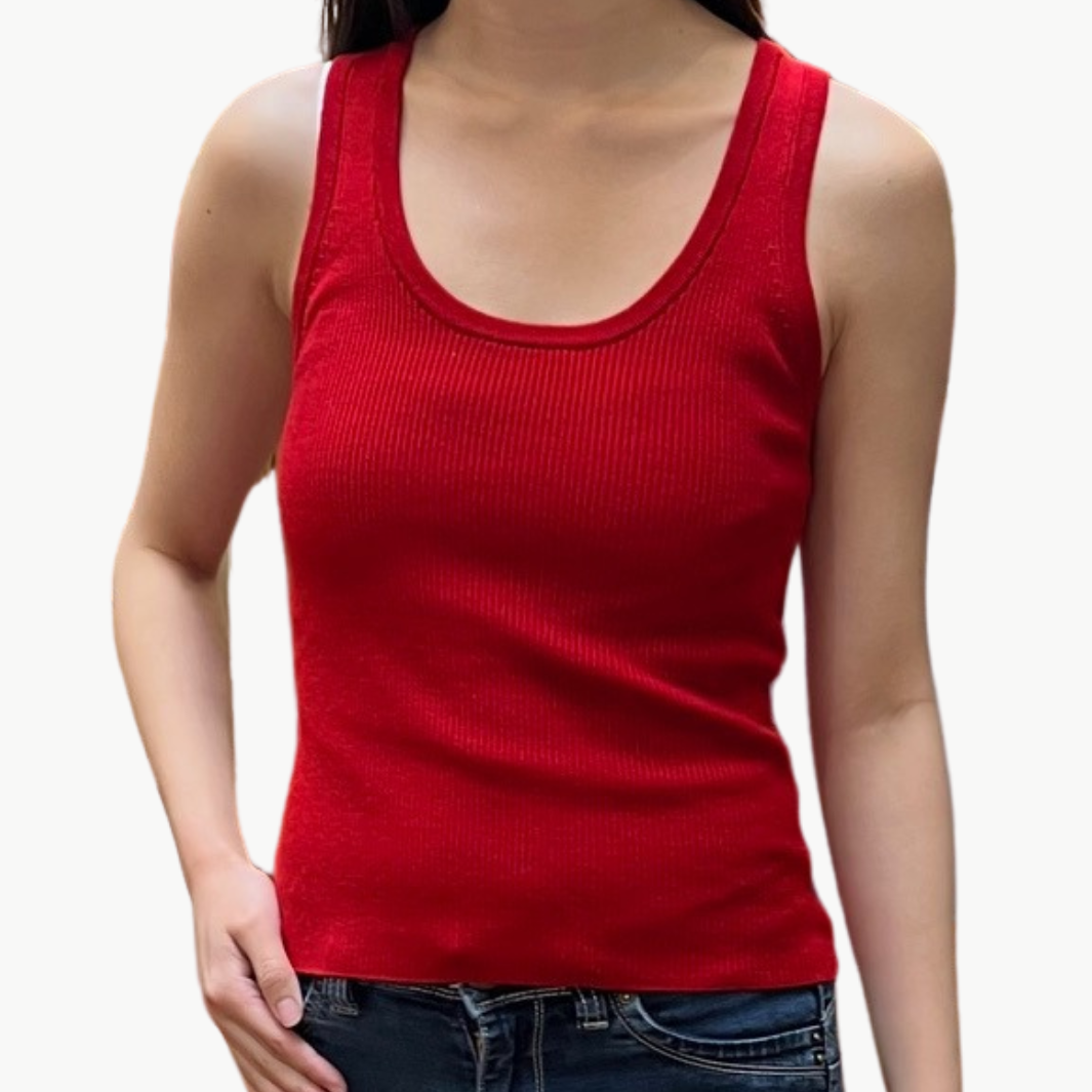 SUPERFINE MERINO RIBBED TANK TOP