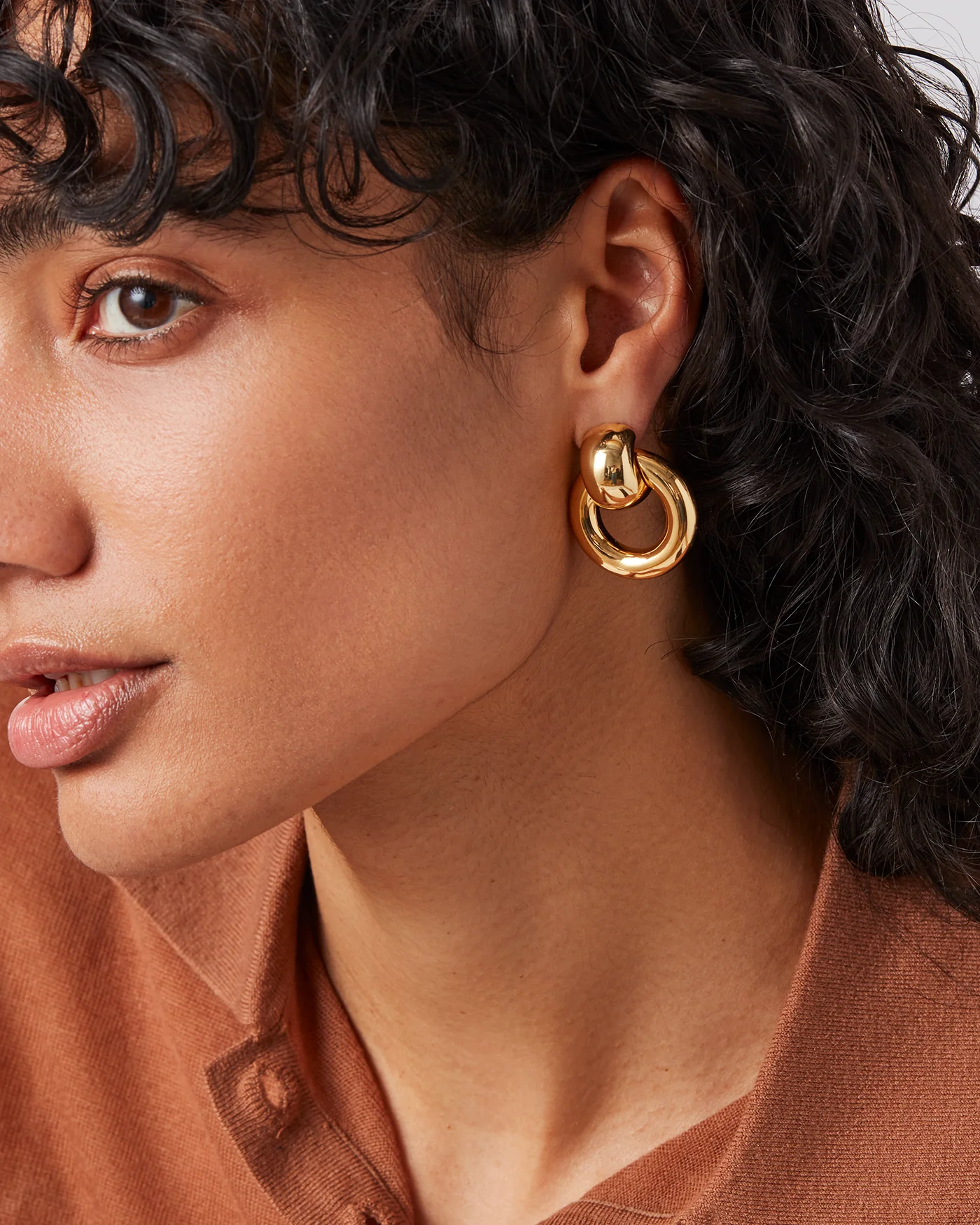 MEGA FAYE KNOCKERS IN GOLD by Jenny Bird - Romi Boutique