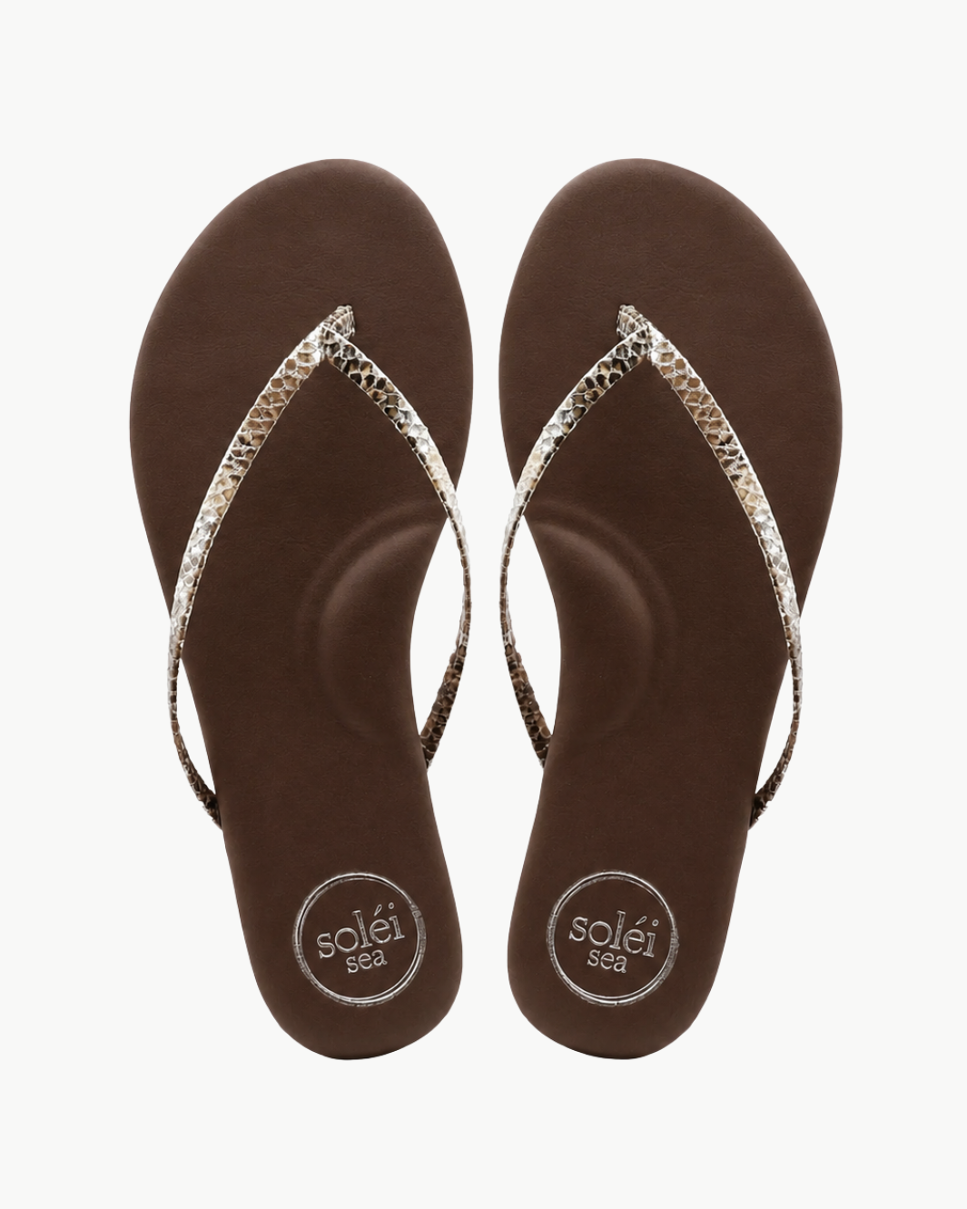Copa Brown With Lizard Print Sandal