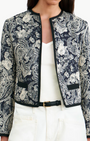 Nili Lotan BONO MIXED PAISLEY PRINT JACKET at Romi Boutique