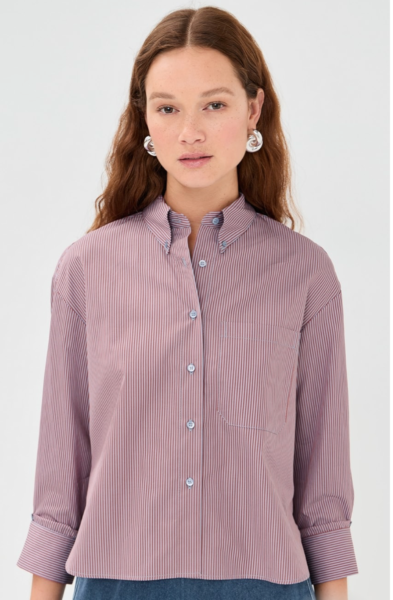 J.D. SHIRT IN RUST BLUE