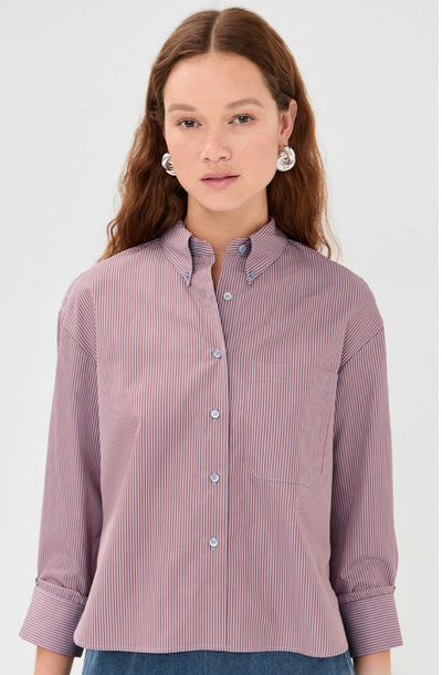 J.D. SHIRT IN RUST BLUE