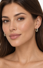 Emerson Stone Classic Inside-Out Diamond Hoops - Medium at Romi Boutique