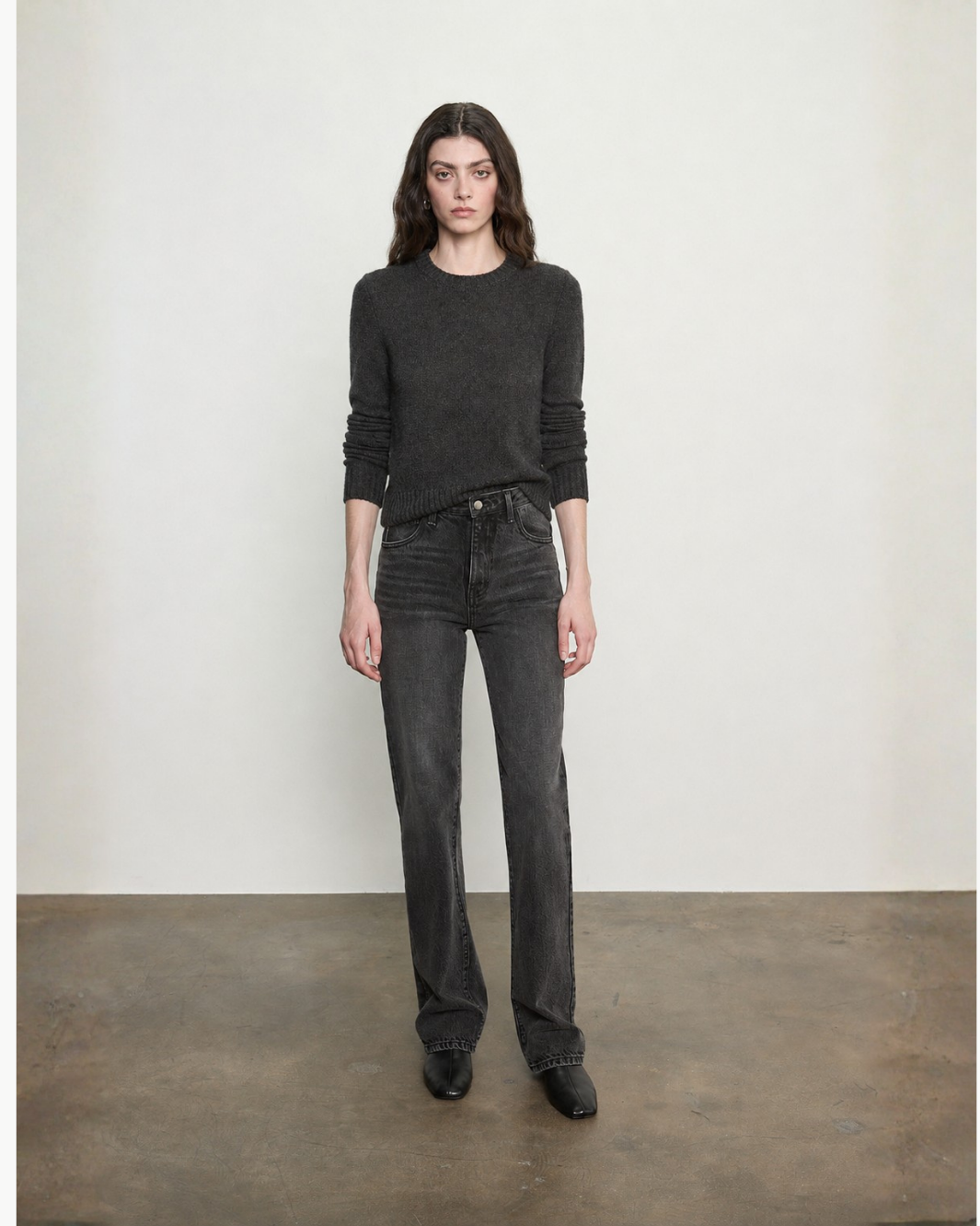 Cashmere Shrunken Crew