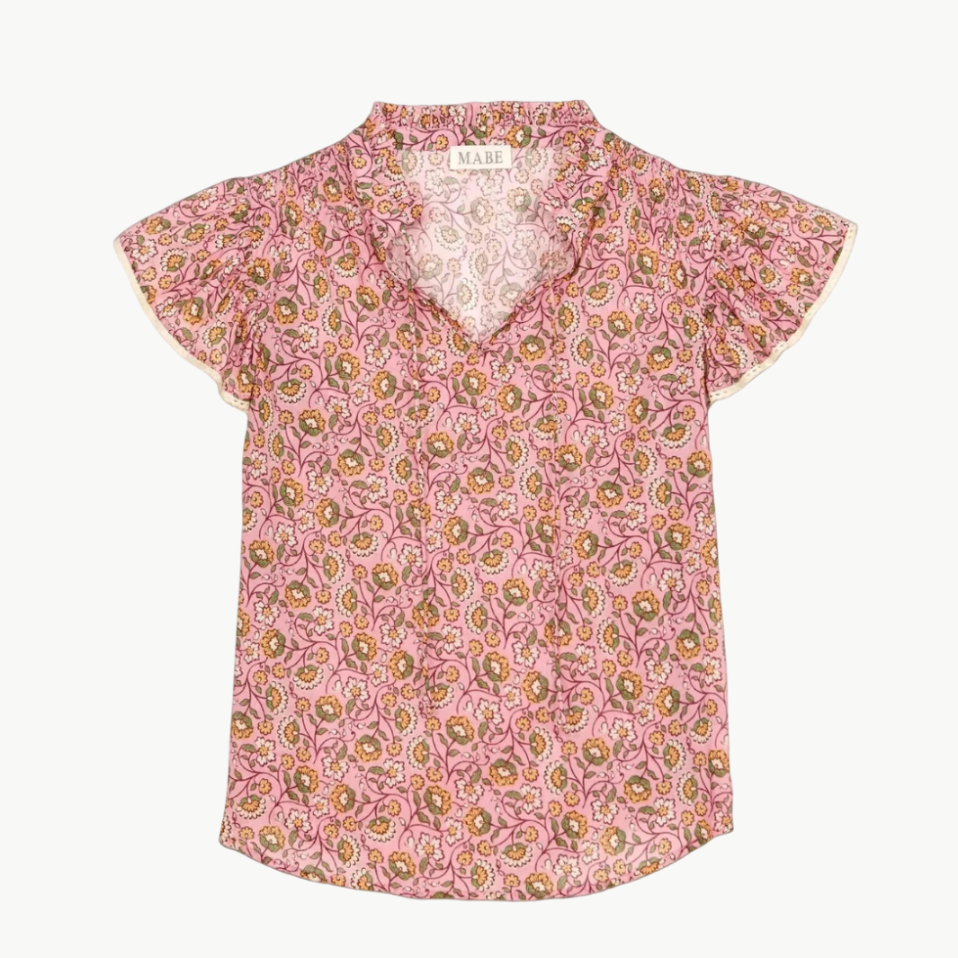 Mabe Ceci Short Sleeve Top at Romi Boutique
