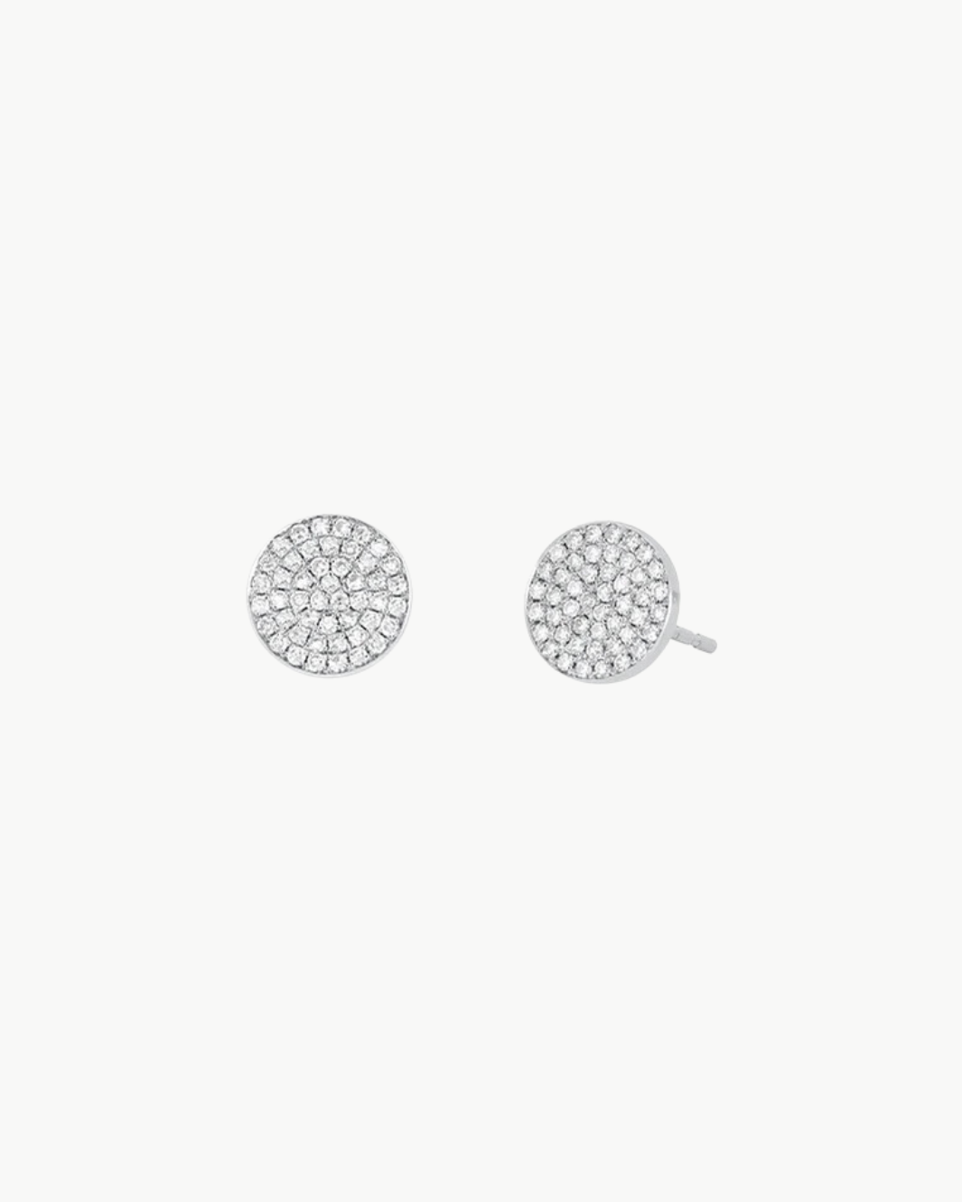 DIAMOND DISC EARRING IN SILVER