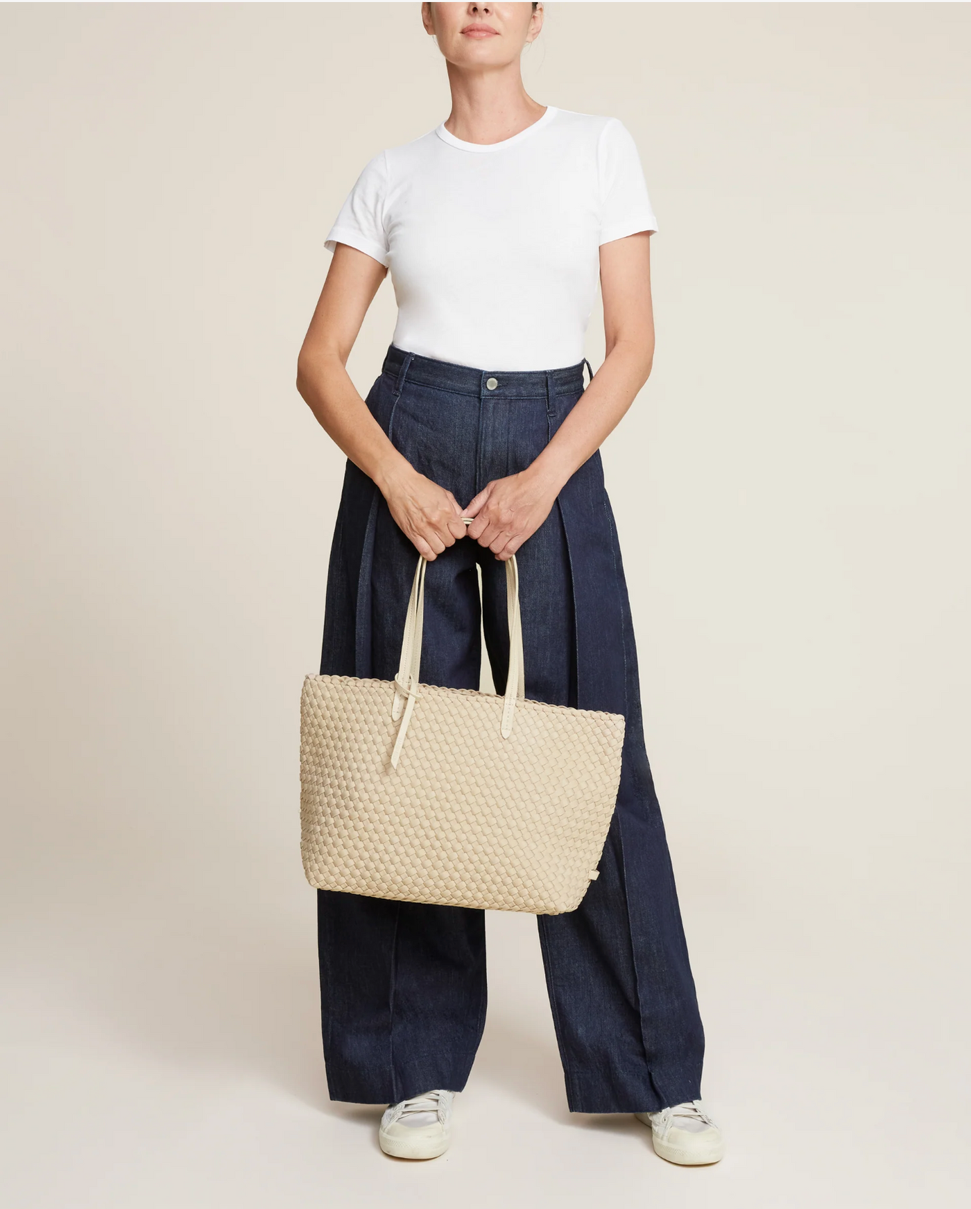 JETSETTER SMALL TOTE IN ECRU - Romi Boutique