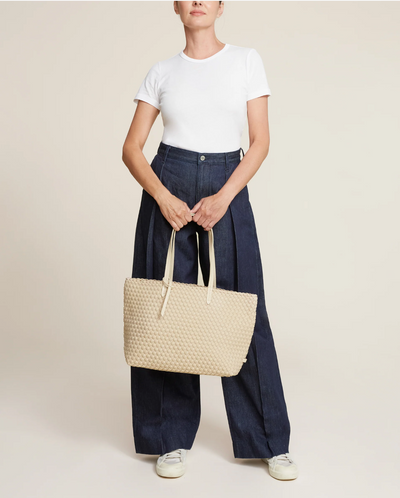 JETSETTER SMALL TOTE IN ECRU - Romi Boutique