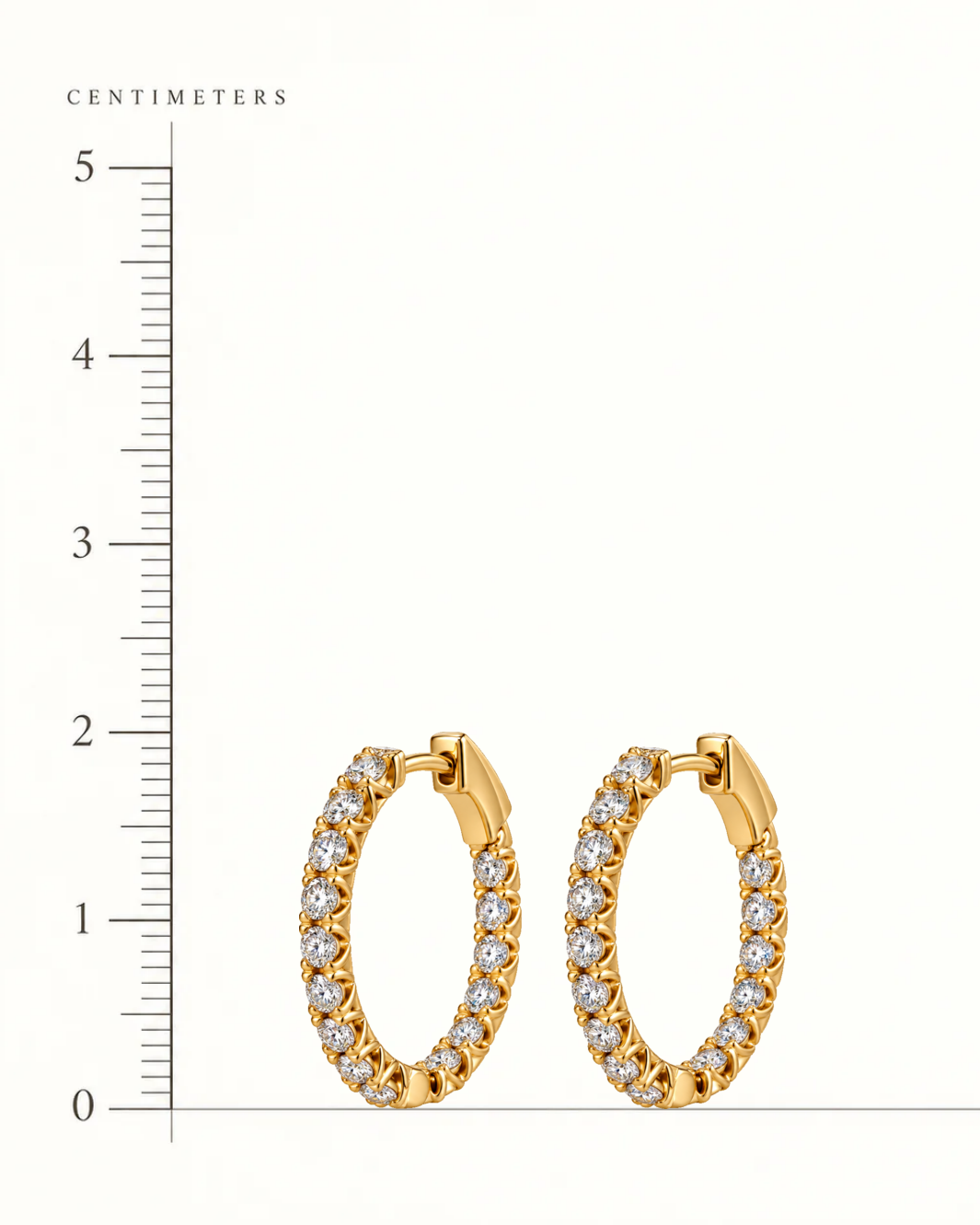Classic Inside-Out Diamond Hoops - Small
