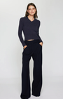 Autumn Cashmere V NECK WITH HIGH CUFFS at Romi Boutique