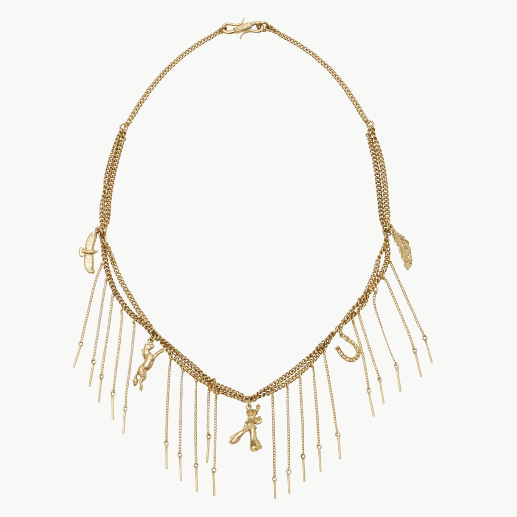 Alemais Django Charm Fringed Necklace at Romi Boutique