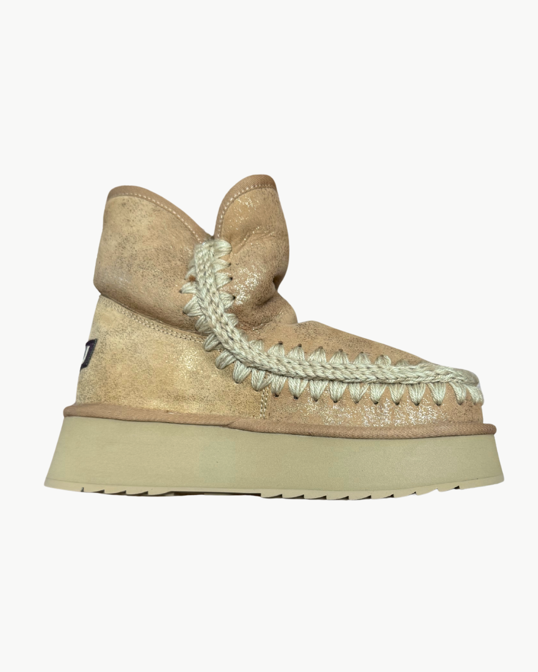 PLATFORM BOOT SPECIAL LEATHER IN DUST SAVANA