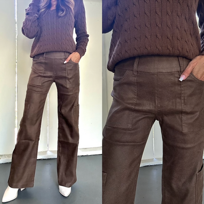 ROSE CARGO IN BROWN CROC SUEDE