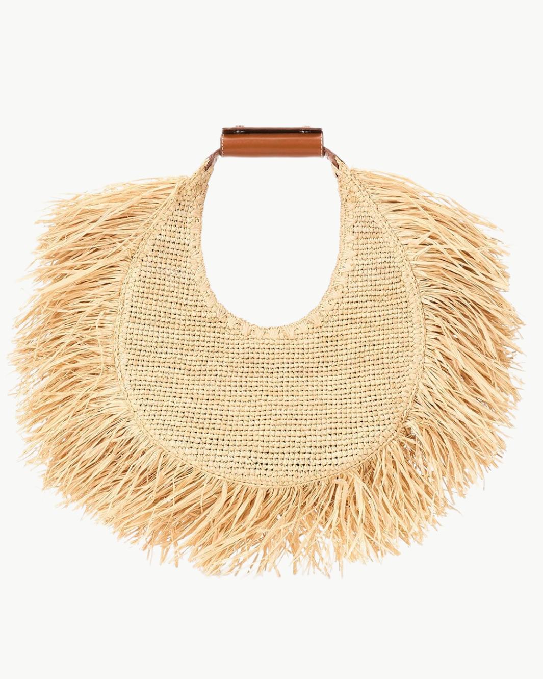 MOON RAFFIA TOTE BAG IN NATURAL RAFFIA - Romi Boutique