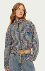Me369 IVY CROPPED HIGH NECK ZIP at Romi Boutique