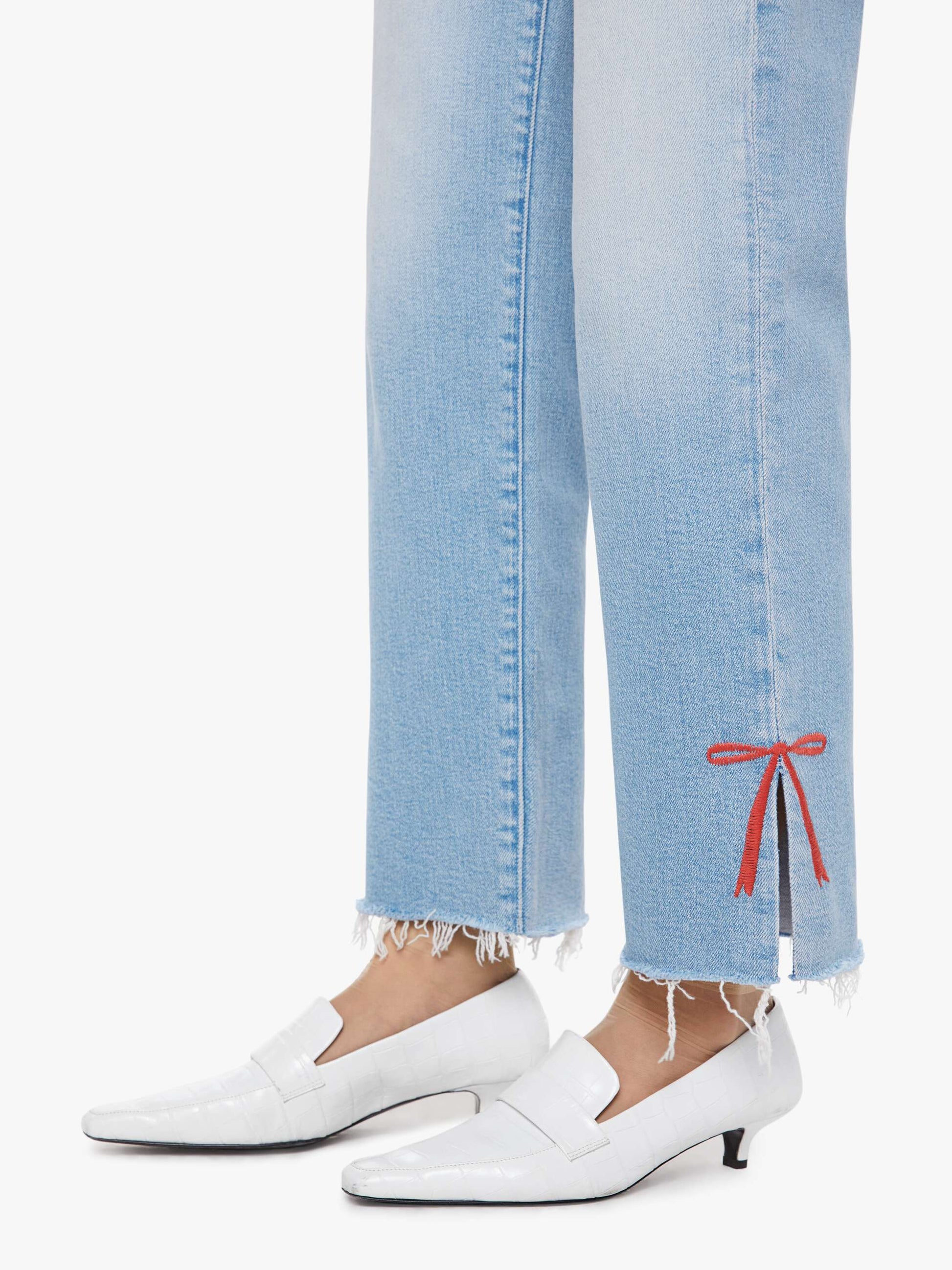 Mother THE RAMBLR ZIP SLICE HOVR FRAY at Romi Boutique