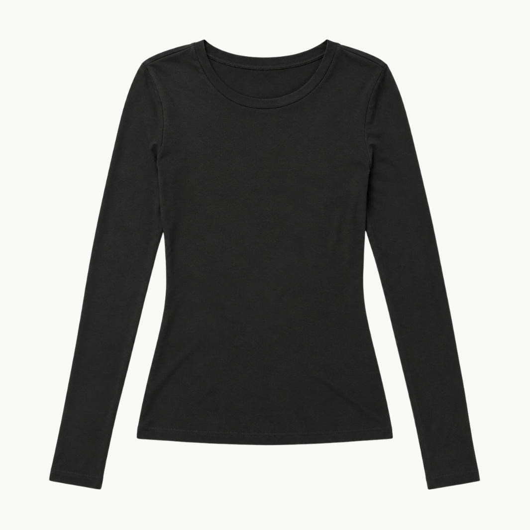 Fluid Silk Rib Essential Crew