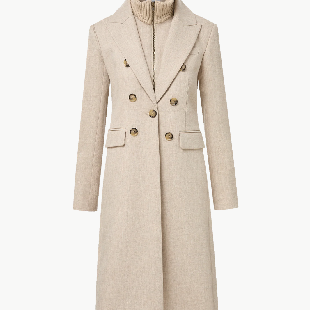 Stryder Double-Breasted Dickey Coat
