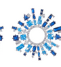 NICKHO REY White Rhodium & Blue Ombre Margaret Earrings at Romi Boutique