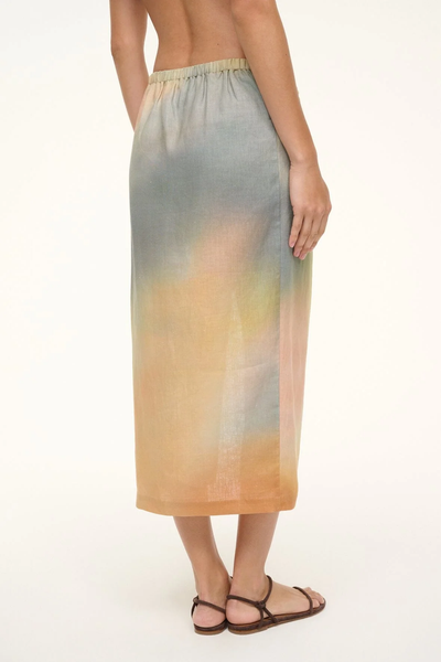 PORTO LINEN SKIRT IN PASTEL CLOUDS