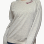 I Stole My Boyfriend's Shirt SACRED HEART CREW SWEATSHIRT IN GREY/MAROON at Romi Boutique