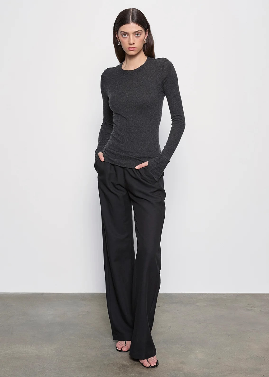 Cashmere Easy Cuffed Crew