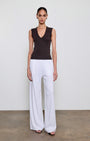 Enza Costa SUPIMA COTTON SLEEVELESS V at Romi Boutique