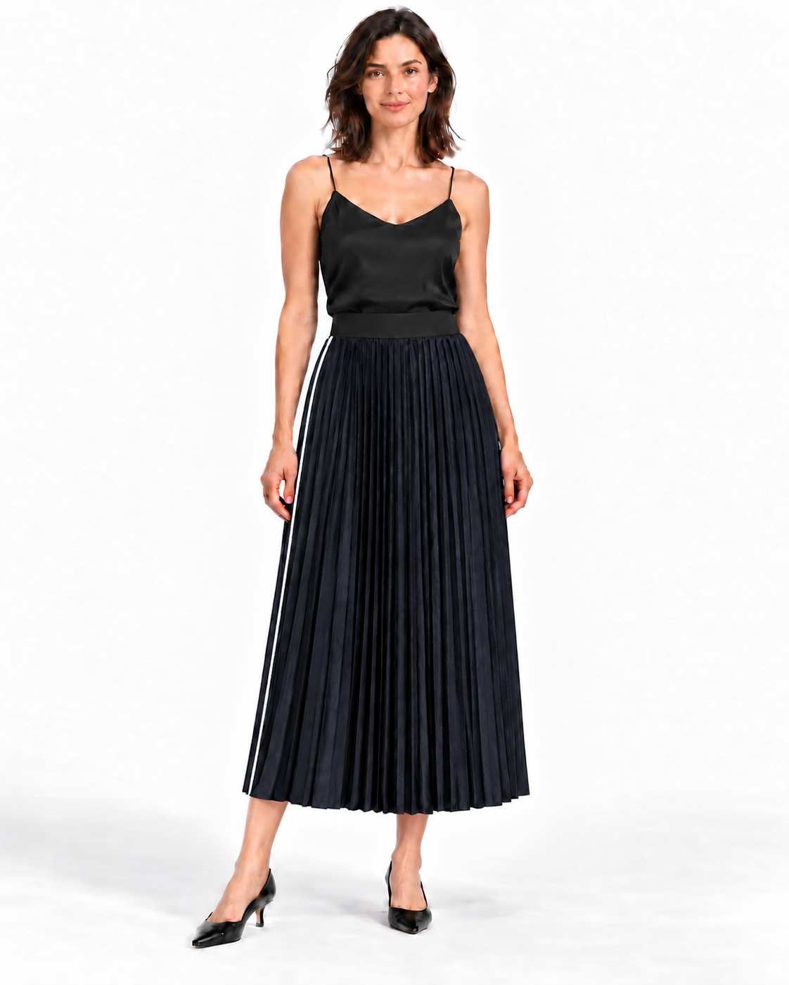 Two-Tone Denim Skirt