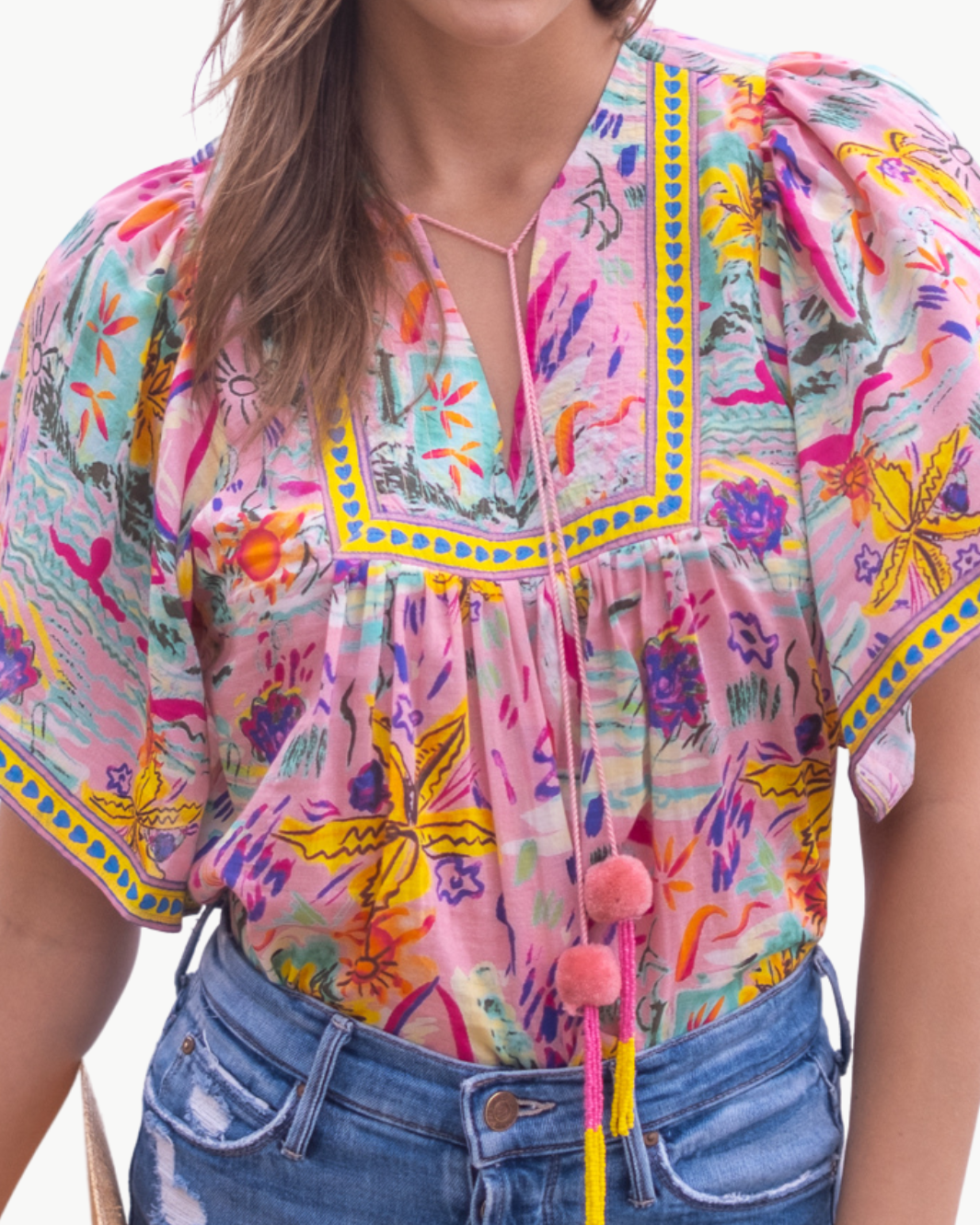 ANGEL TOP IN SUNSHINE PRINT