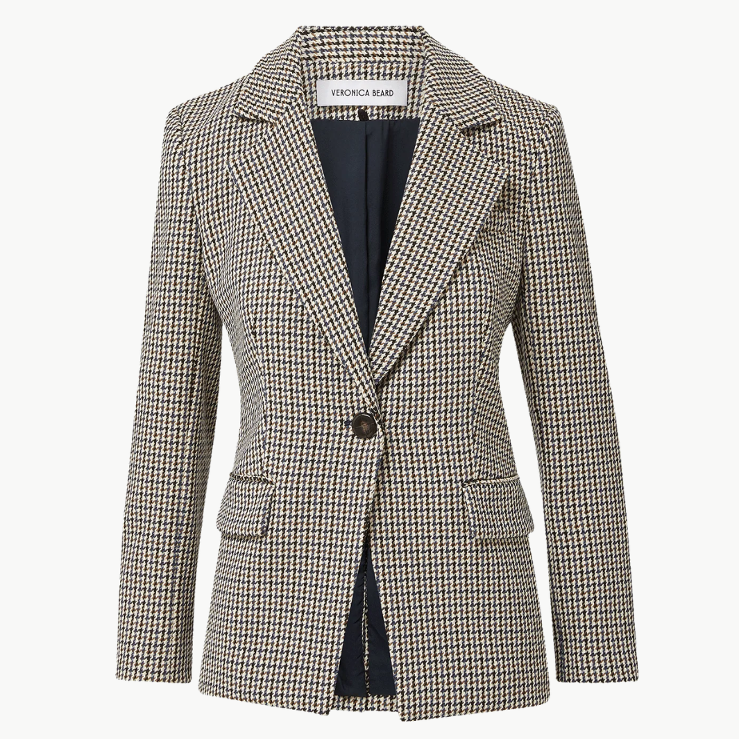 Veronica Beard Healy Houndstooth Dickey Jacket at Romi Boutique