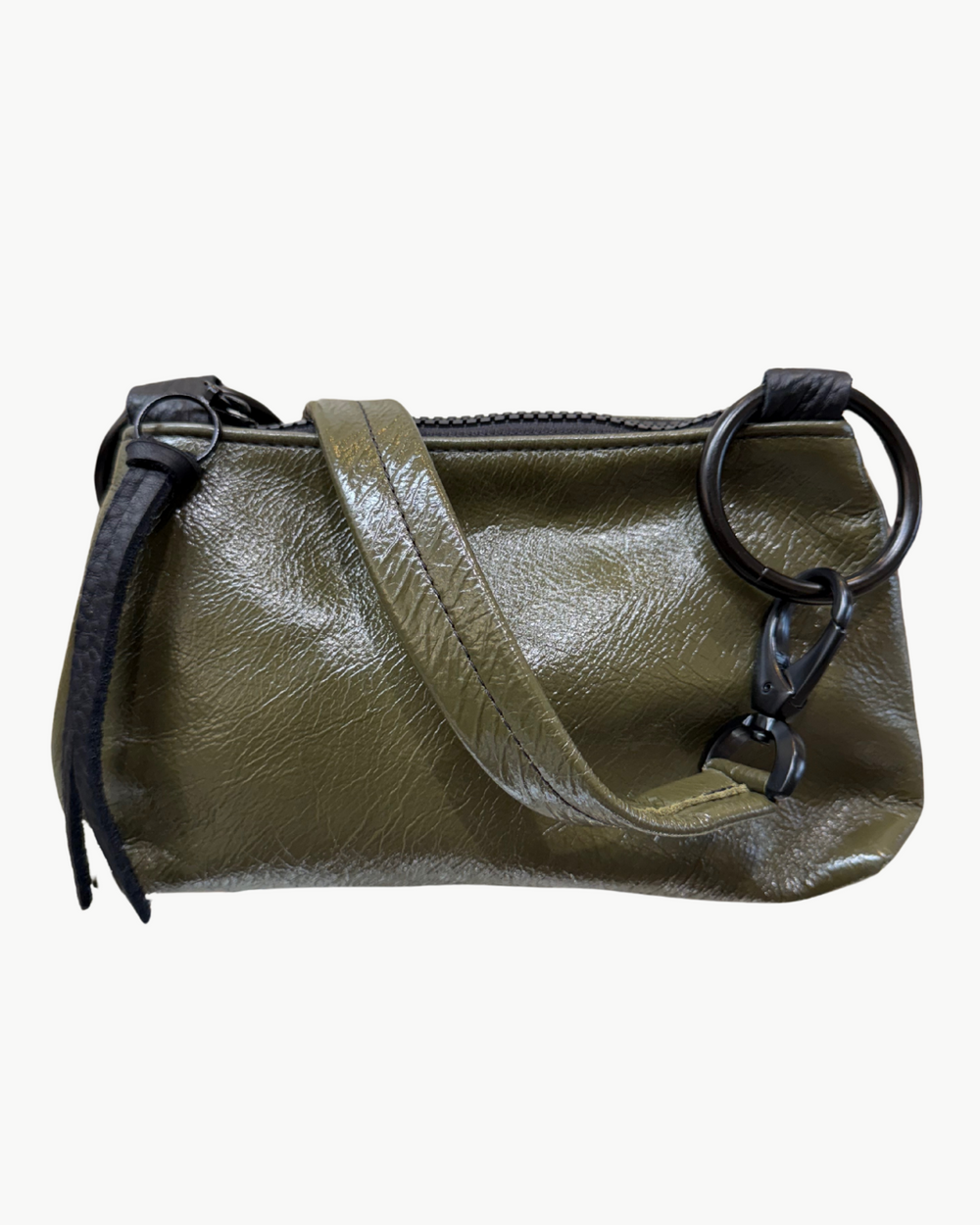 ◆OVHEE◆ Minette Shoulder Bag_Lime Symmetry Pochette in Mink Leather · Savette