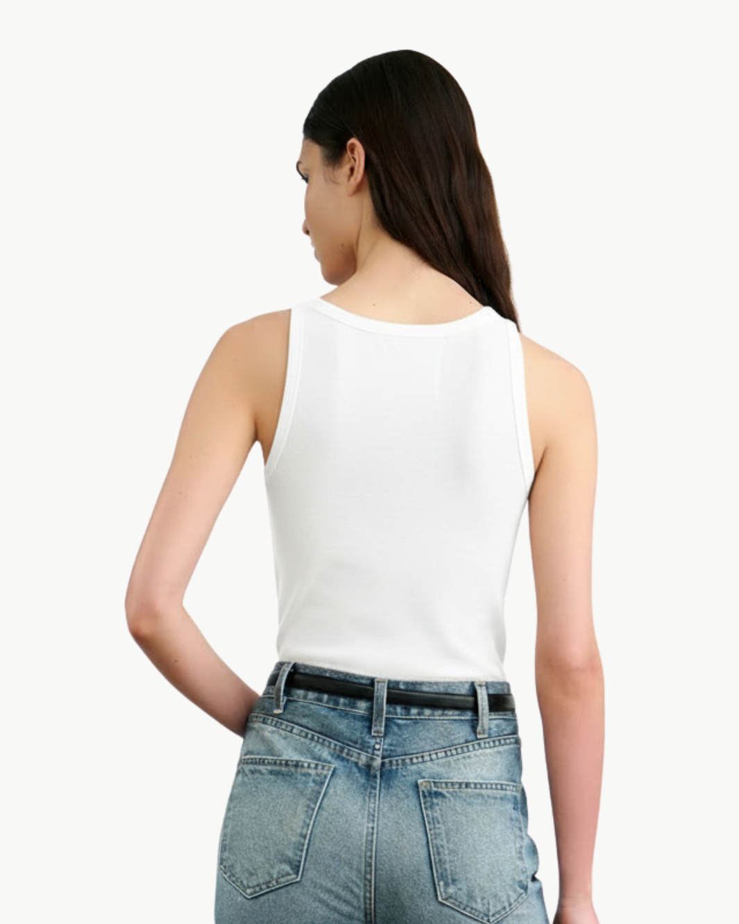 Nili Lotan JENNIFER RIB TANK at Romi Boutique